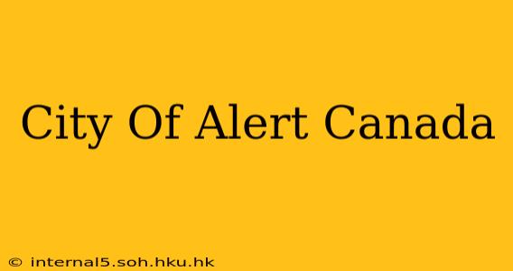 City Of Alert Canada