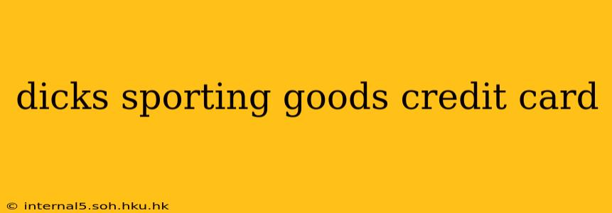 dicks sporting goods credit card