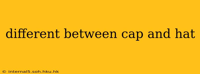 different between cap and hat