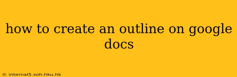 how to create an outline on google docs