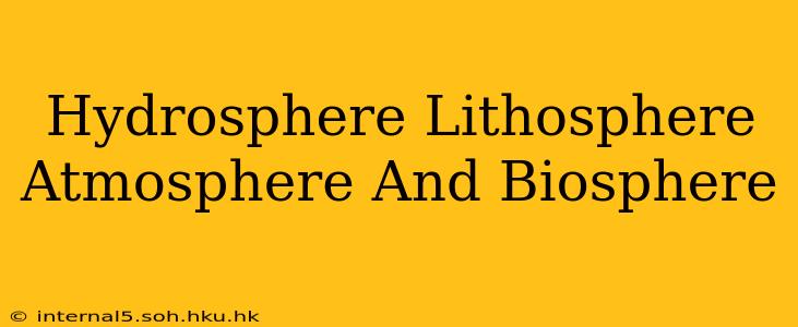 Hydrosphere Lithosphere Atmosphere And Biosphere