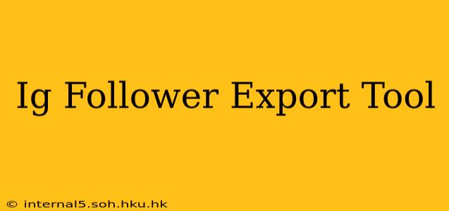 Ig Follower Export Tool