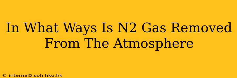 In What Ways Is N2 Gas Removed From The Atmosphere