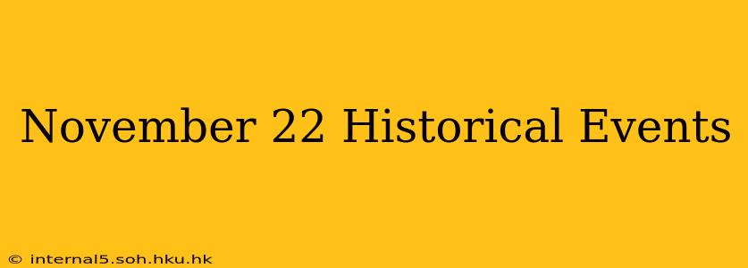 November 22 Historical Events