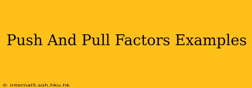 Push And Pull Factors Examples