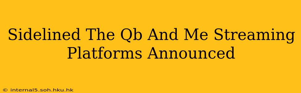 Sidelined The Qb And Me Streaming Platforms Announced