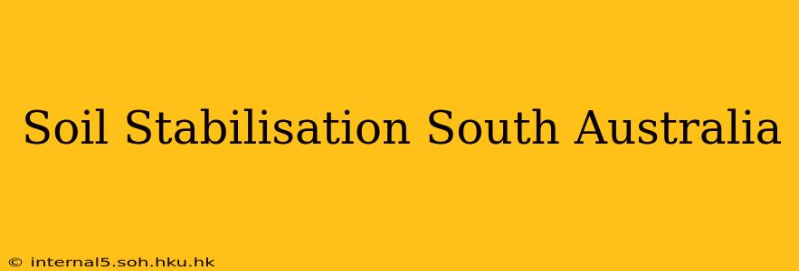 Soil Stabilisation South Australia