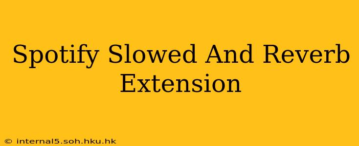 Spotify Slowed And Reverb Extension