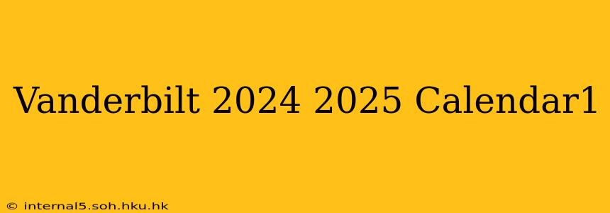 Vanderbilt 2024 2025 Calendar1