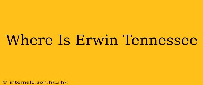Where Is Erwin Tennessee
